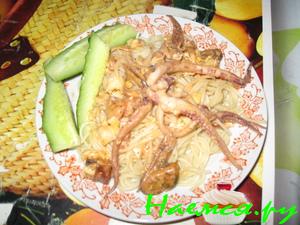 Вермишель с морепродуктами Вермишель с морепродуктами