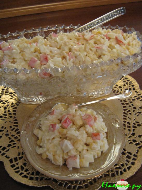 Салат 'Сливочный' из крабовых палочек Салат 'Сливочный' из крабовых палочек