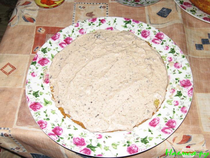 Торт бисквитный с творожным кремом