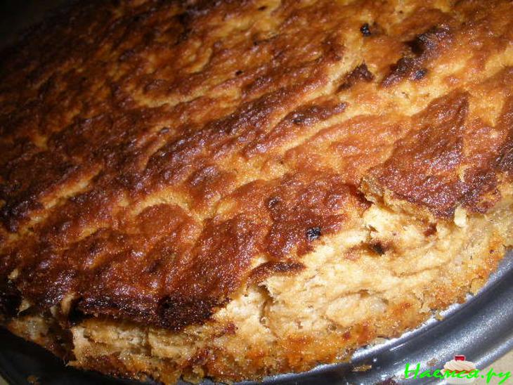 Сырно-лососевый пирог