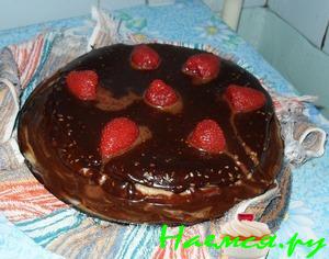 Шоколадно-сметанный торт