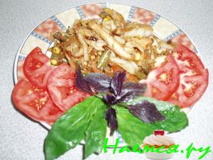 Куриная поджарка с имбирем