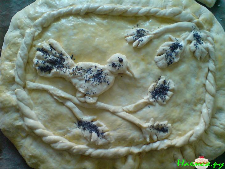 Пирог с мясом и квашеной капустой Пирог с мясом и квашеной капустой