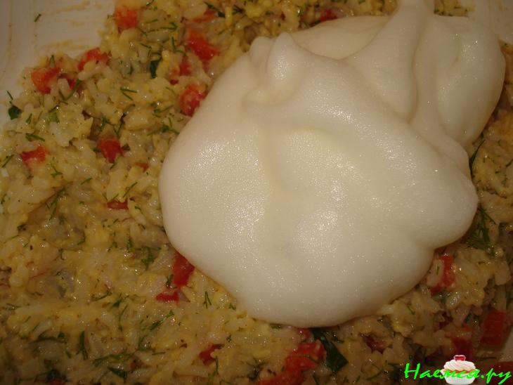 Рисовые котлетки с сыром и зеленью