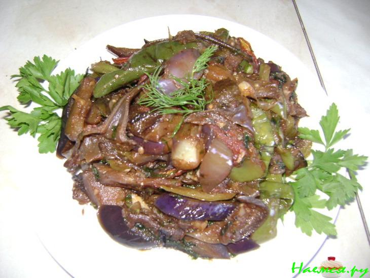 Баклажаны по-корейски с болгарским перцем Баклажаны по-корейски с болгарским перцем