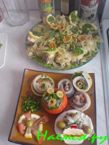 Минтайно-селедочный обед