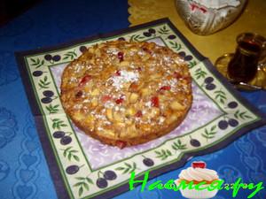 Фруктовый торт испеченный в сковороде