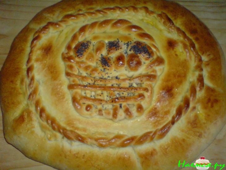 Пирог с шампиньонами, луком и сыром Пирог с шампиньонами, луком и сыром