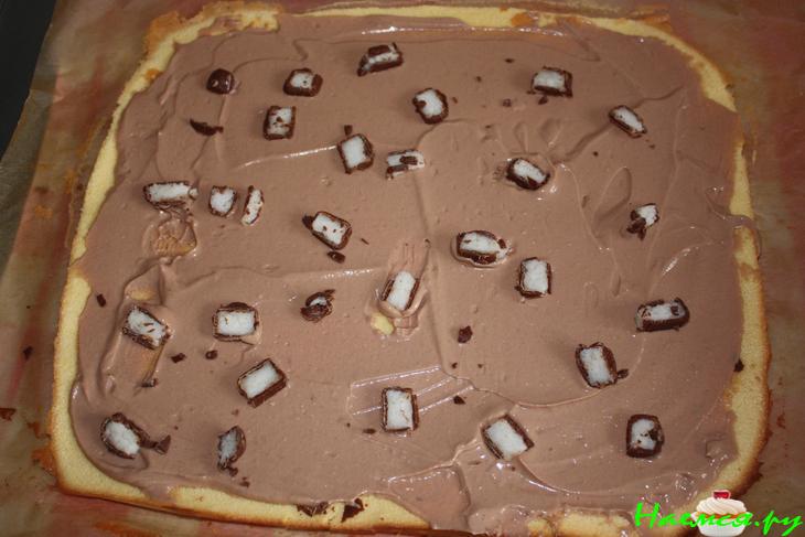 Нежные рулеты с баунти и клубникой Нежные рулеты с баунти и клубникой