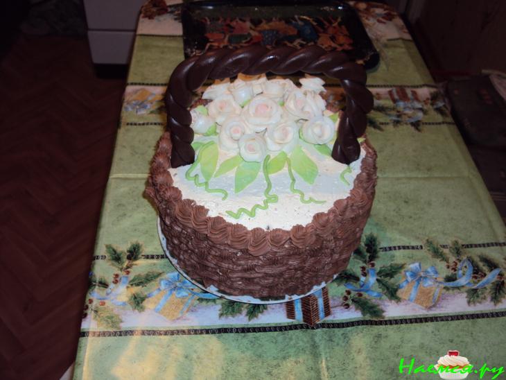 Торт "Корзина с цветами"