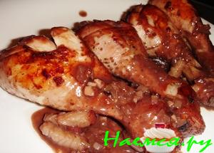 Курочка в красном вине