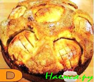 Яблочный кекс фундуком и изюмом