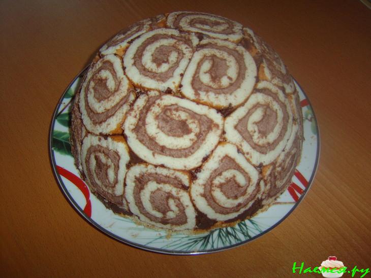 Масляно-шоколадный крем и торт из покупных коржей по-быстрому 