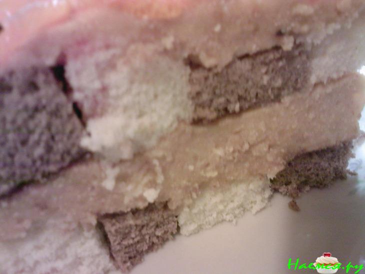 Торт пудинговый "Шахматный"