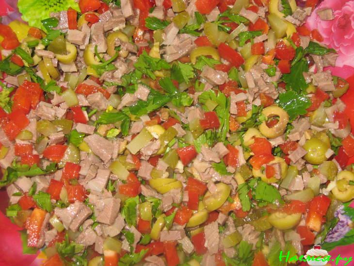 Салат "Баллада" с языком