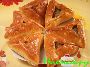 Эчпочмаки из дрожжевого теста с фаршем
