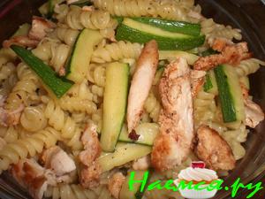 Салат с куриным филе и цукини