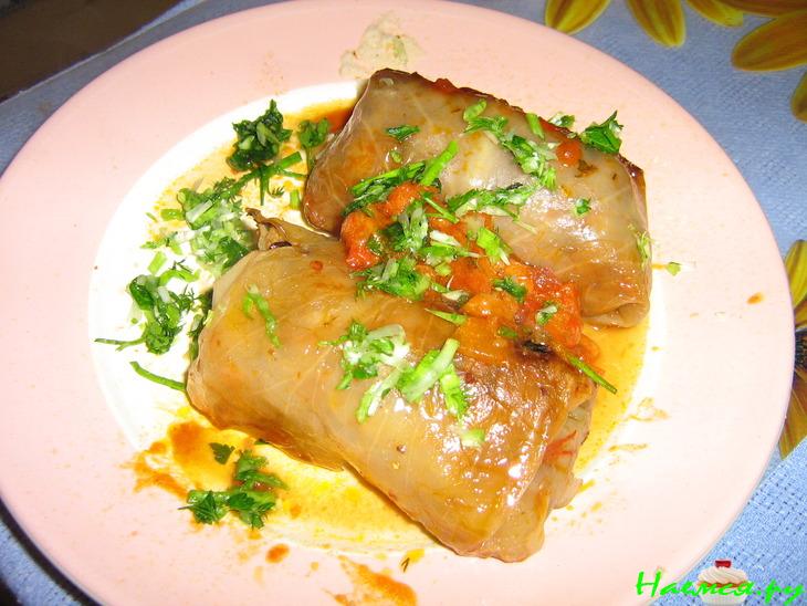 Постные голубцы с белокачанной капустой Постные голубцы с белокачанной капустой