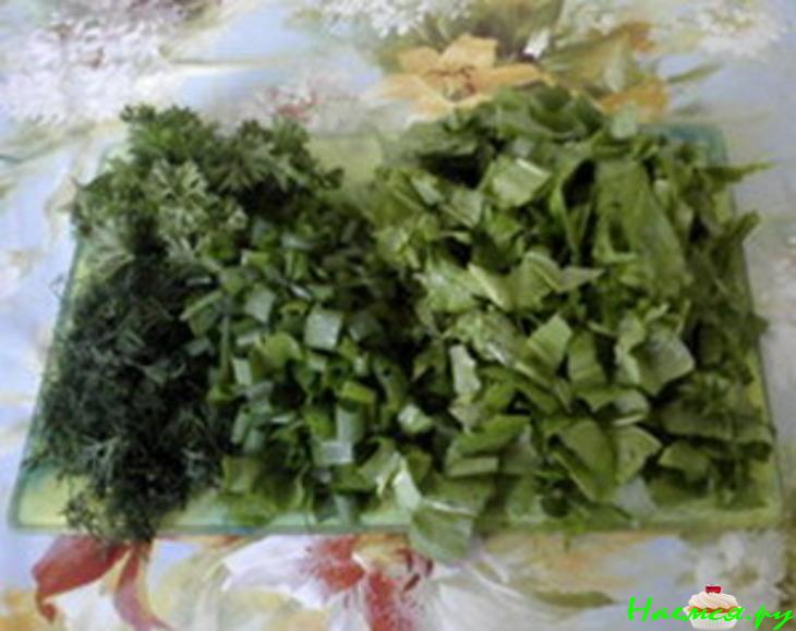 Летний супчик со щавелем и гренками (вариант)