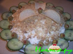 Салат с вареным языком "Изысканный"