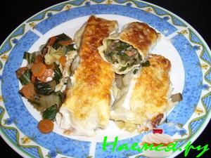 Каннелони с овощами под соусом "Бешамель"