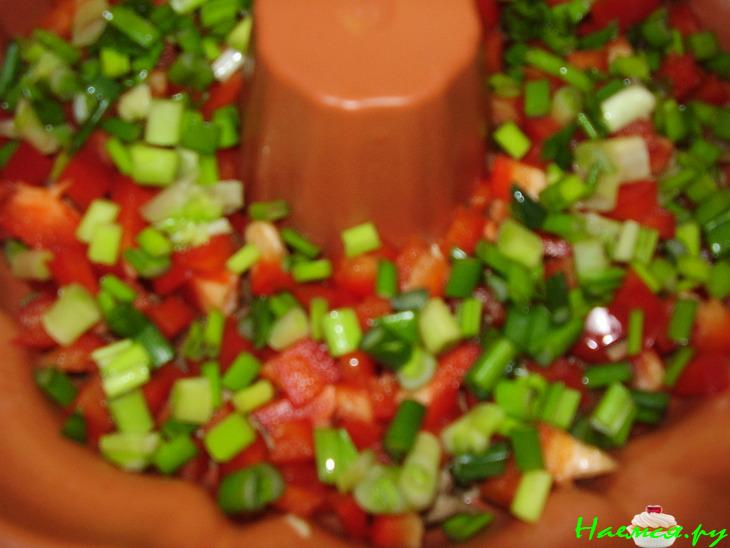 Пирог с куриной печенкой Пирог с куриной печенкой