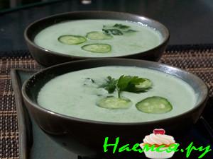 Холодный огуречный суп за 5 минут Холодный огуречный суп за 5 минут