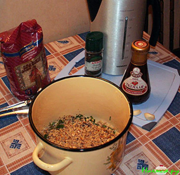 Харчо с орехами (быстрое, постное) Харчо с орехами (быстрое, постное)