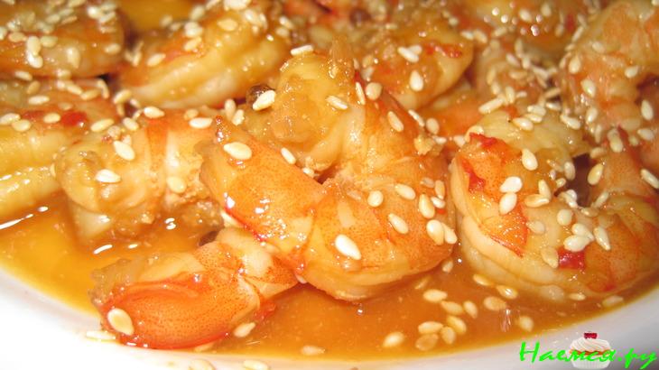 Креветки 'Терияки' с чесноком