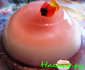 Розово-белое желе Розово-белое желе