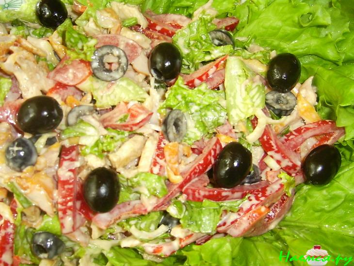 Салат по-мексикански с маслинами Салат по-мексикански с маслинами