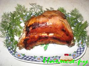 Седло кролика  фаршированное