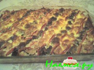 Мясная запеканка с брокколи и цветной капустой