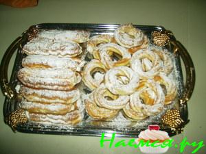 Заварные пальчики с творожным кремом