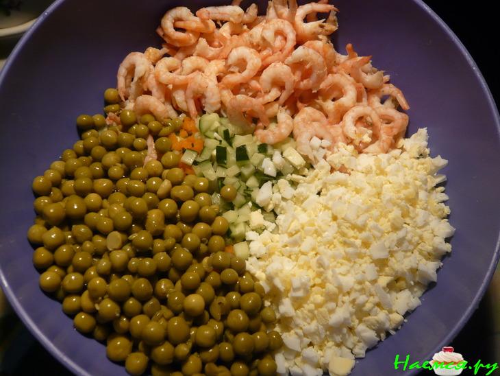 Оливьетто с креветками