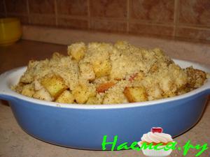 Крамбл с яблоками