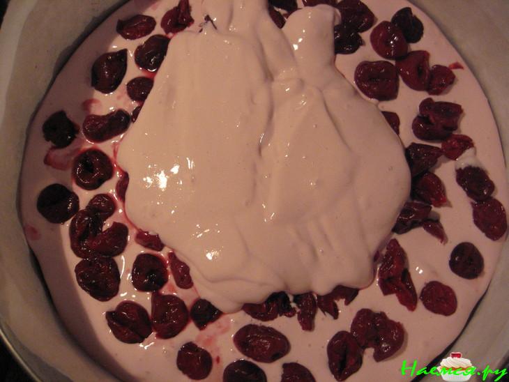 Торт с творогом и вишней (очередной)