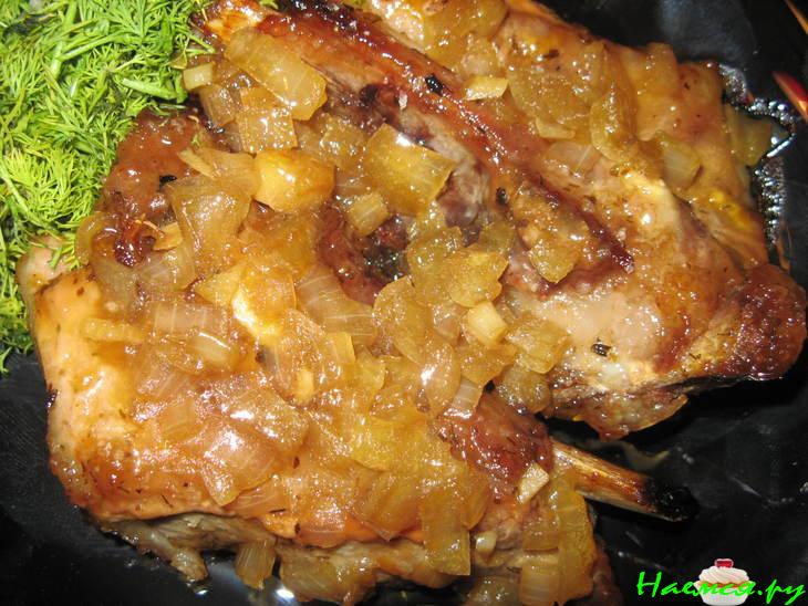Ребрышки в медово-абрикосовом соусе