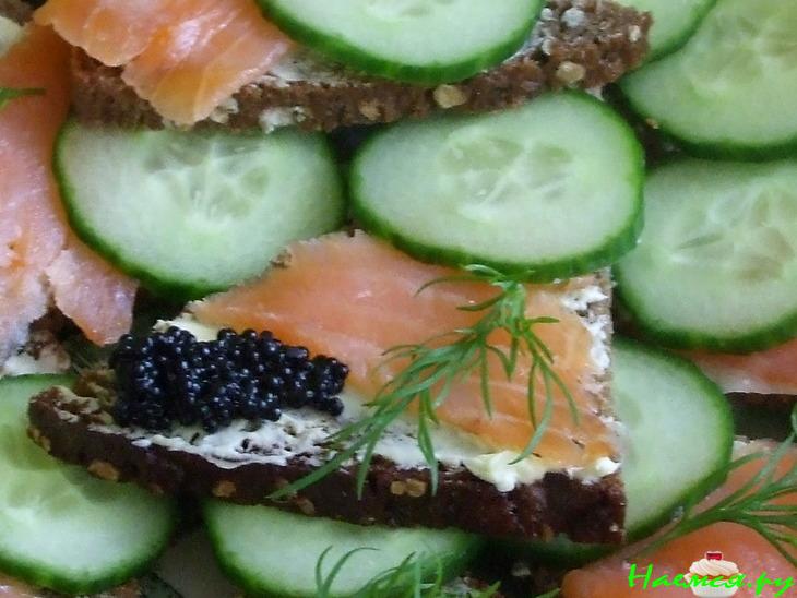 Бутерброды "Ржаные треугольники"