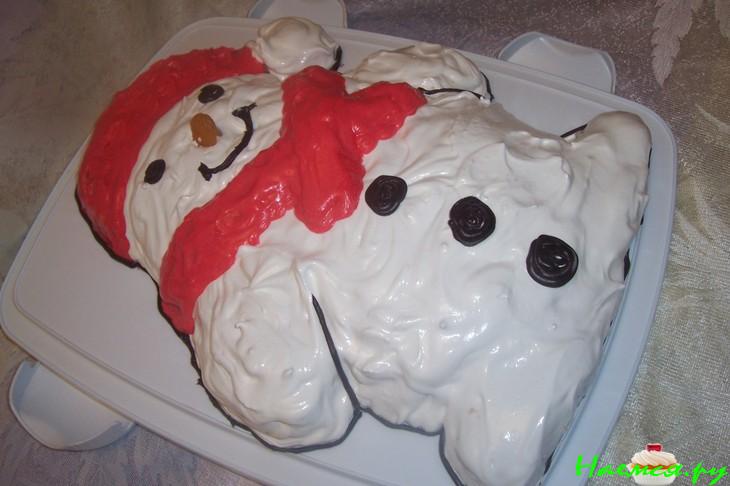 Торт "Снеговик"
