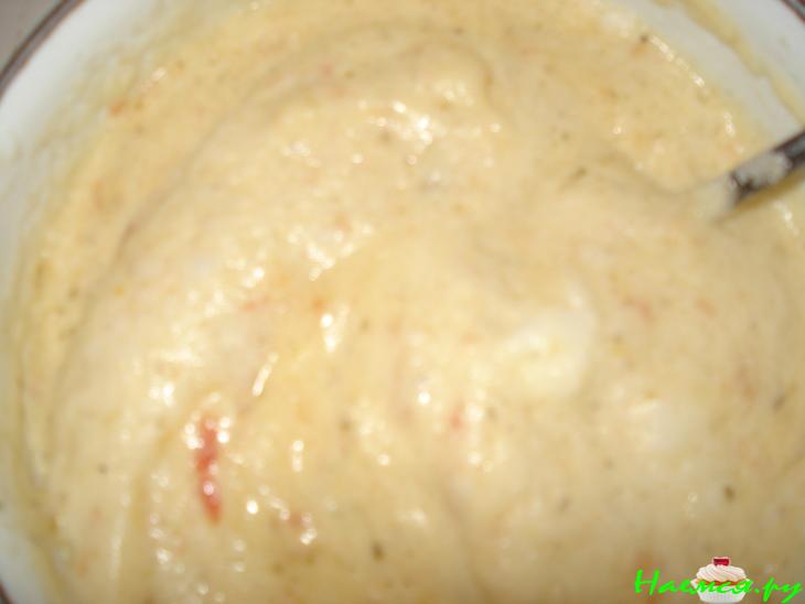 Порционное суфле с помидорами, перцем и песто