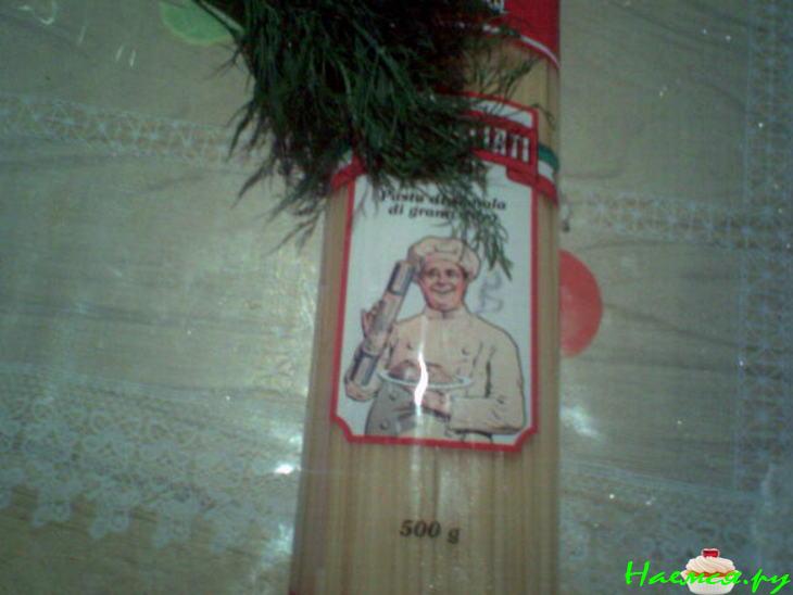 Спагетти с грибочками и сыром