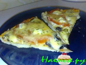 Пицца сырная на тонком тесте Пицца сырная на тонком тесте