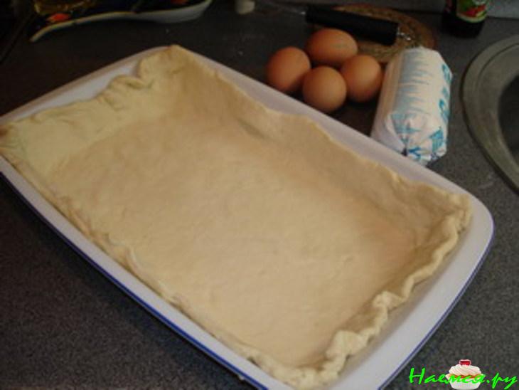 Пирог "Душа на распашку, лук с грибами"