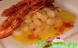 Морские гребешки с соусом