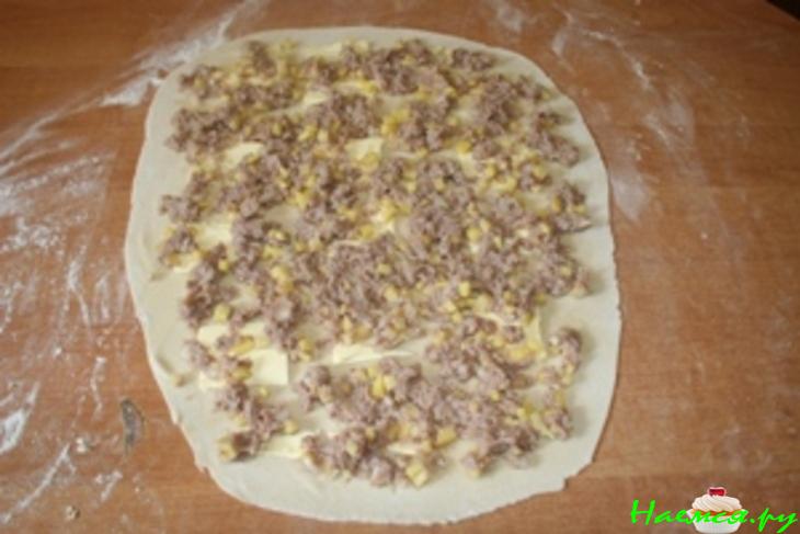 Ханум с говяжьим фаршем и картофелем