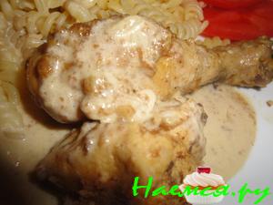Курица в чесночно-миндальном соусе Курица в чесночно-миндальном соусе