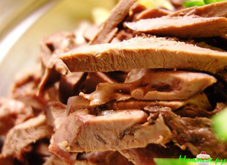 Салат из сердца с огурцом Салат из сердца с огурцом