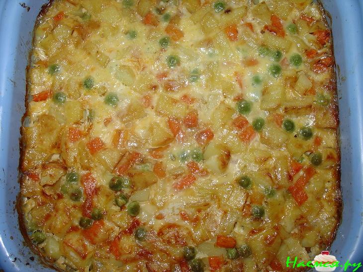 Камбала в овощной грядке