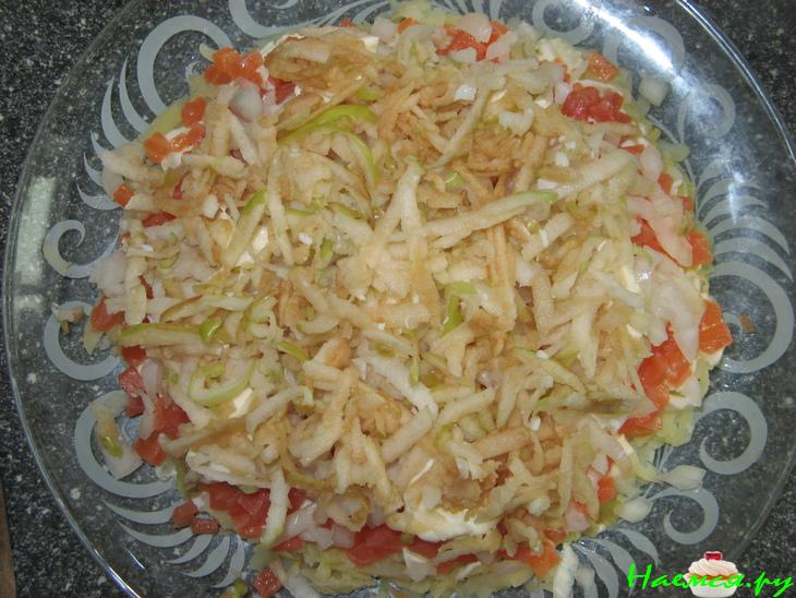 Салат "Форель под шапкой"